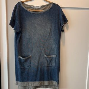 Michael Stars Denim Blue Pocket Dress